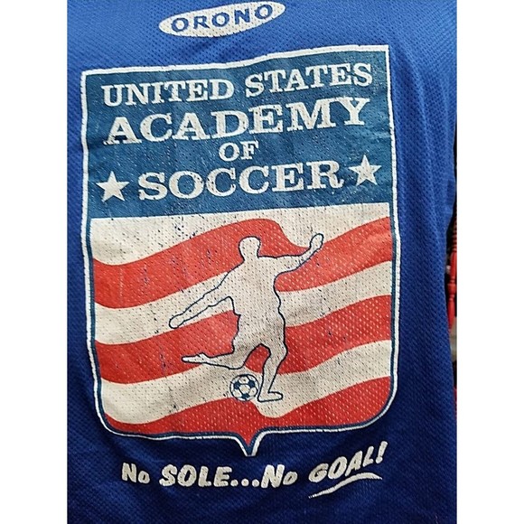 Orono US Soccer Jersey Graphic Blue 'No Sole....No Goal' Lightweight Size Medium - Picture 2 of 4